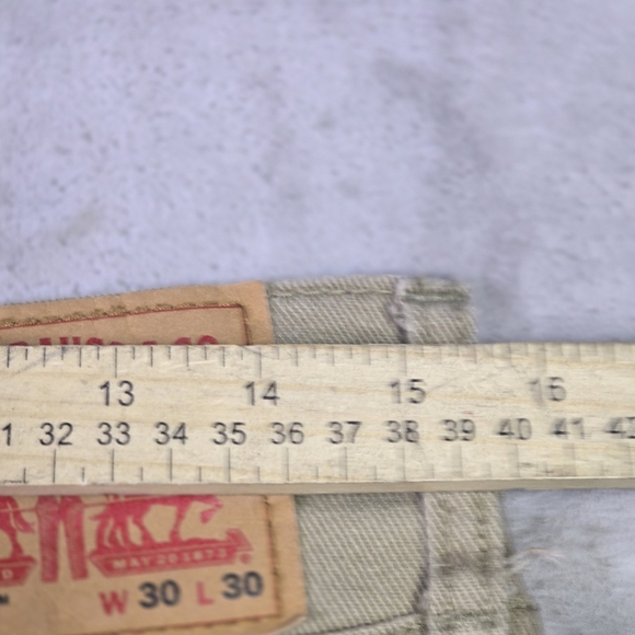 Levis 512 Slim Taper Jeans Mens 30x29 Khaki Stretch Denim Casual Pants Tan - Picture 6 of 8